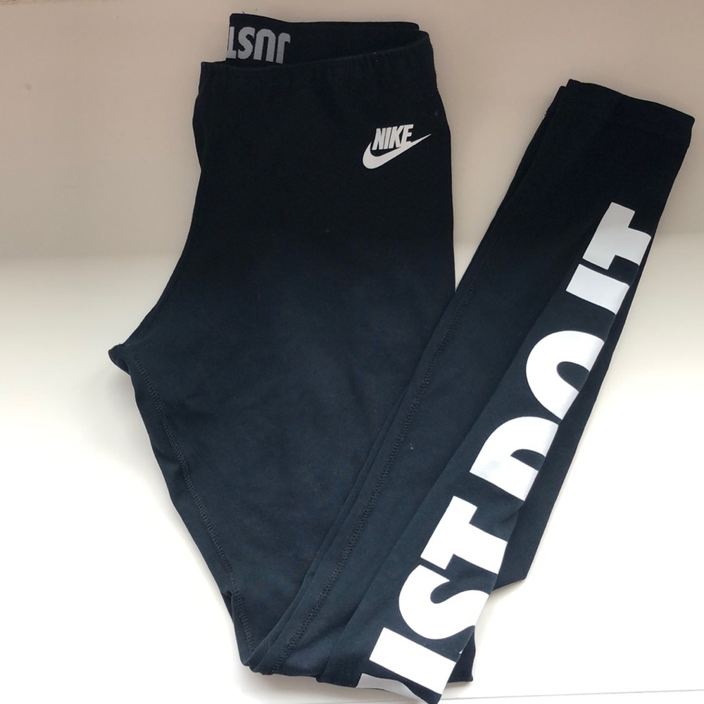 Black nike “just do it” leggings